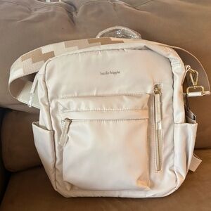 Haute Hippie Ivory Backpack/Shoulder bag